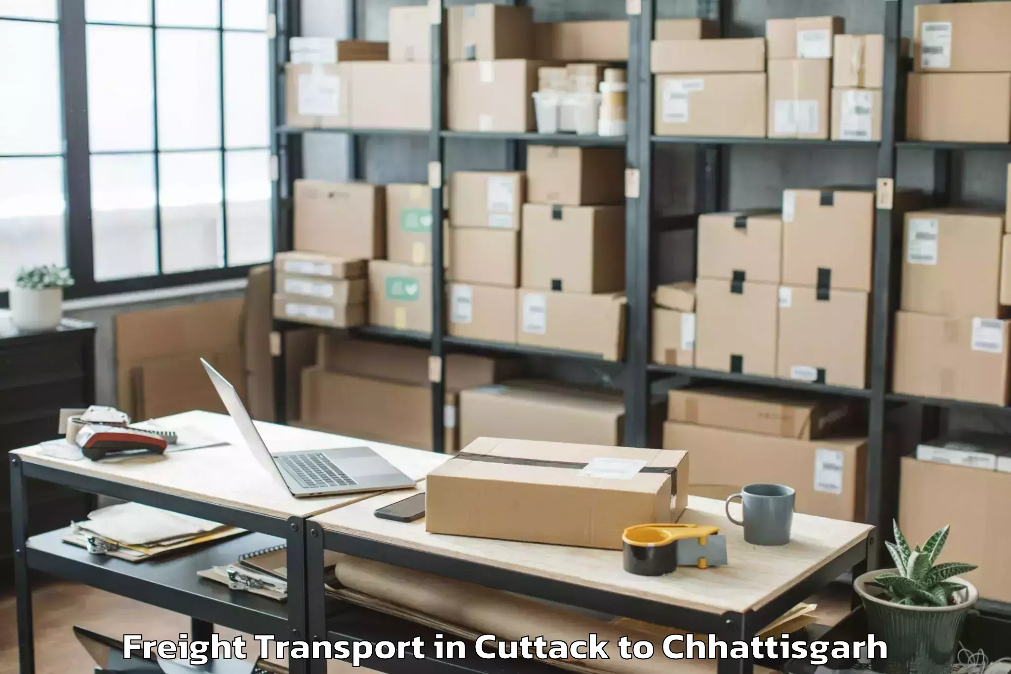 Quality Cuttack to City Center Mall Raipur Freight Transport